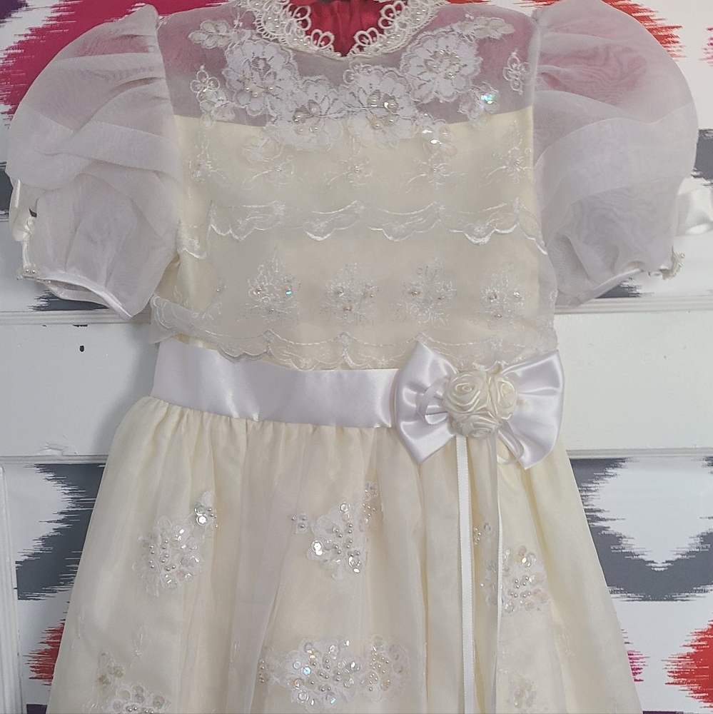 Vintage Nicole Dorissa International Girls Beautiful Dress w/ Crinoline Slip